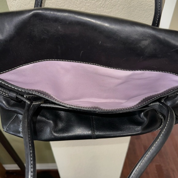 Coach Black Large Hampton Leather Satchel 12461 - Picture 4 of 6